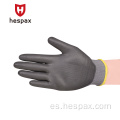 Guantes de poliuretano de nylon PU de nylon negro de alta calidad